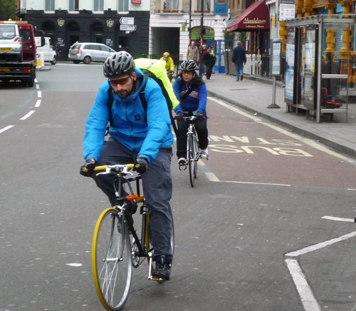 Cyclists in London