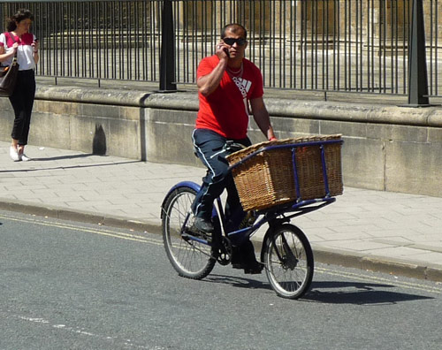 Having a chat whilst Cycling
