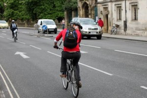looking over-shoulder-taking full lane