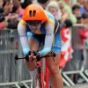 Emilia Fahlin in London 2012 Olympic women's time trial, racing through Kingston, SW London