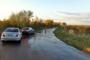 flooded road
