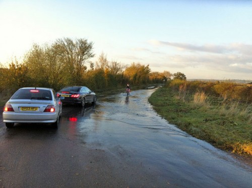 flooded road